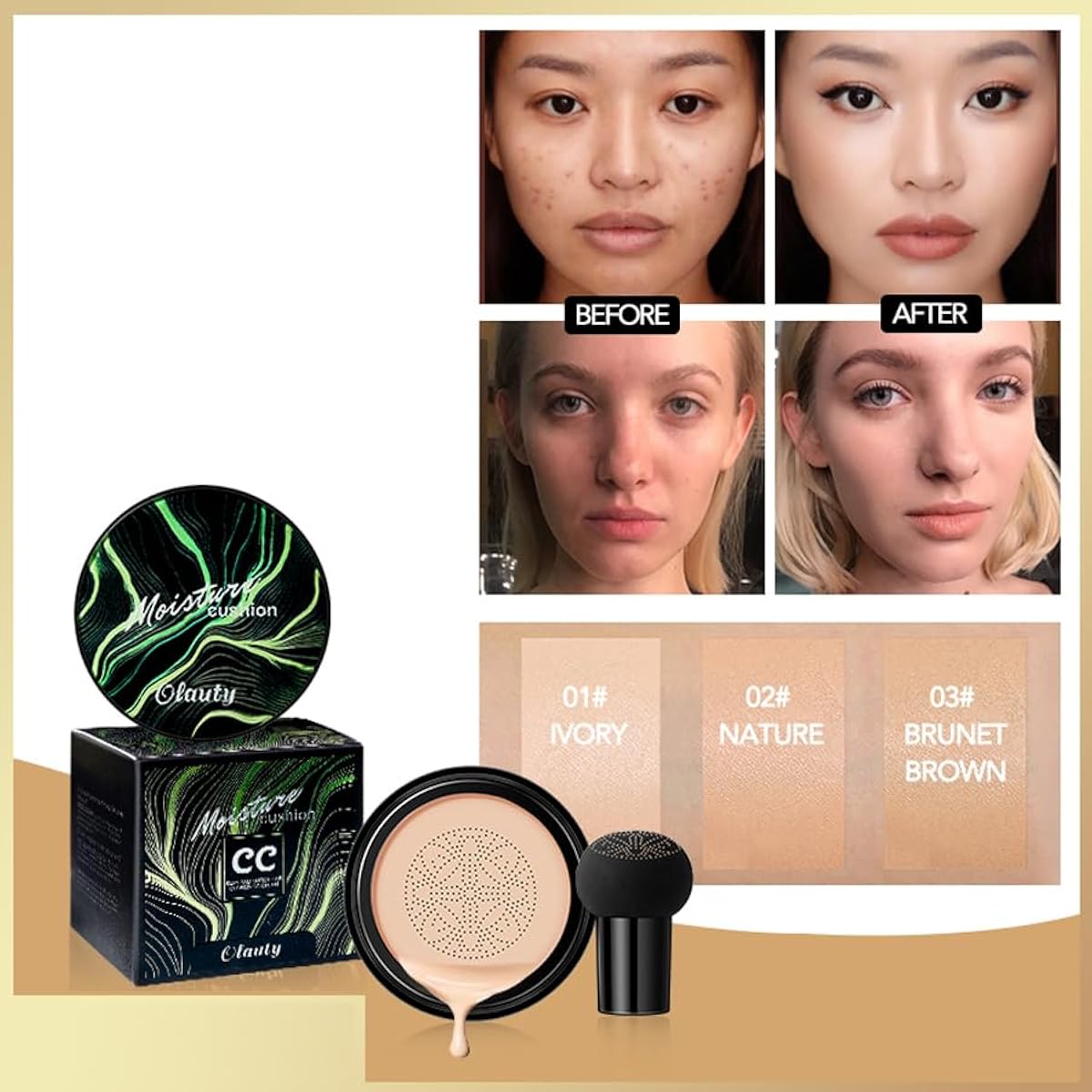 ✨"Base Air Cushion – Piel Radiante y Natural"✨