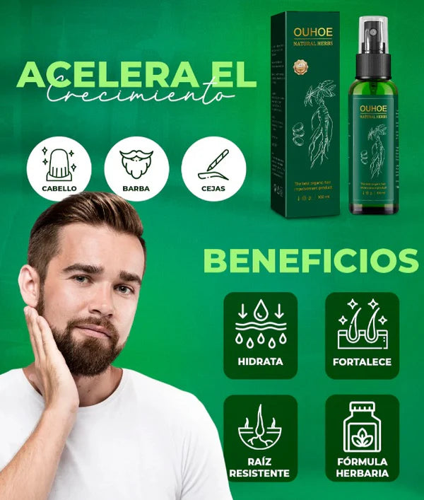 🌿Tónico Capilar OUHOE - 100% Natural para Crecer, Fortalecer y Recuperar Confianza 🌿