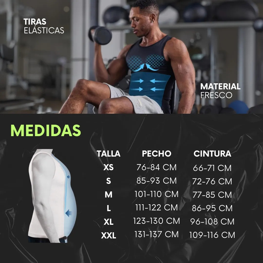 CAMISILLA DE COMPRESIÓN MASCULINA | Abdomen Plano y Espalda Firme