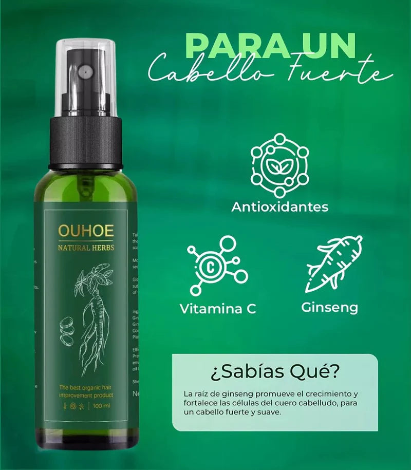🌿Tónico Capilar OUHOE - 100% Natural para Crecer, Fortalecer y Recuperar Confianza 🌿
