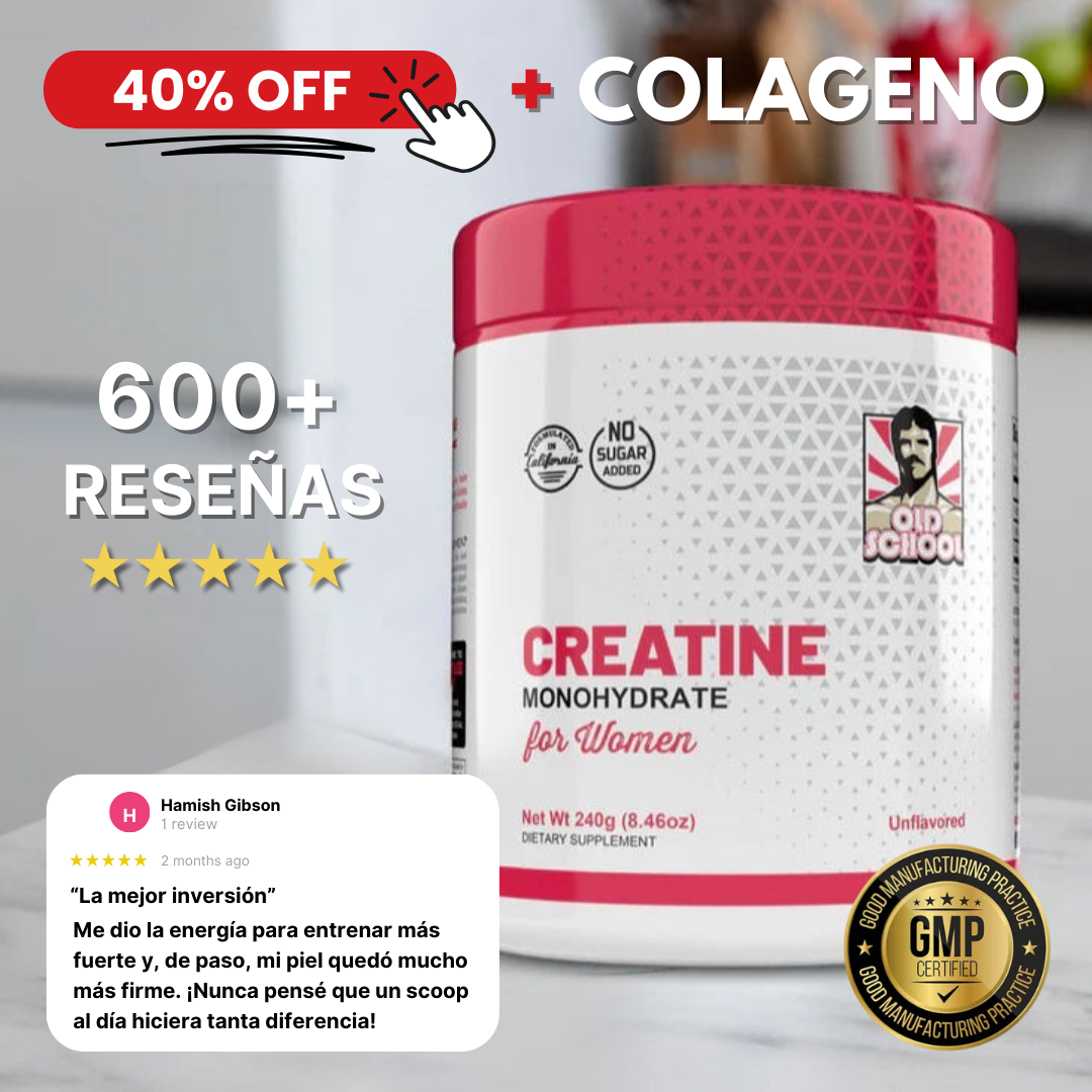 CREATINA MONOHIDRATADA - Para mujeres 🍑
