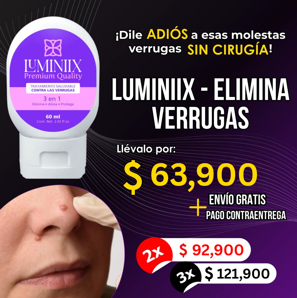 LUMINIIX - ¡Elimina verrugas rápido y sin dolor!
