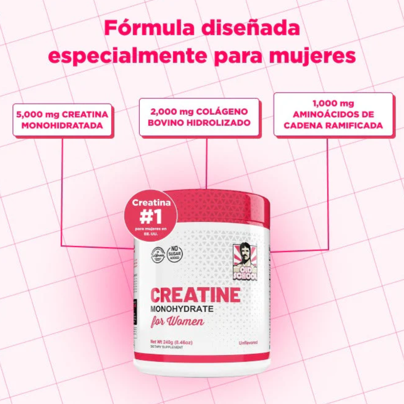 CREATINA MONOHIDRATADA - Para mujeres 🍑